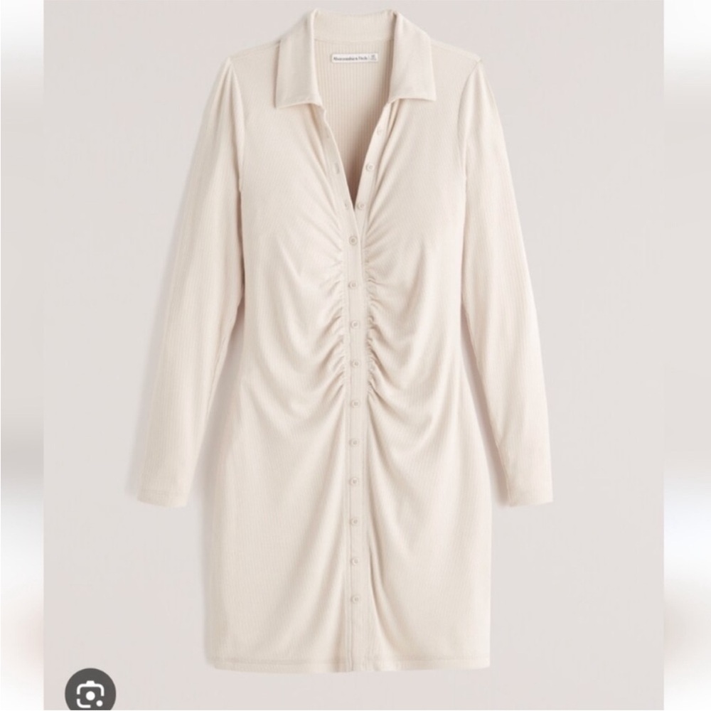 Abercrombie Knit Ruched Shirt Dress